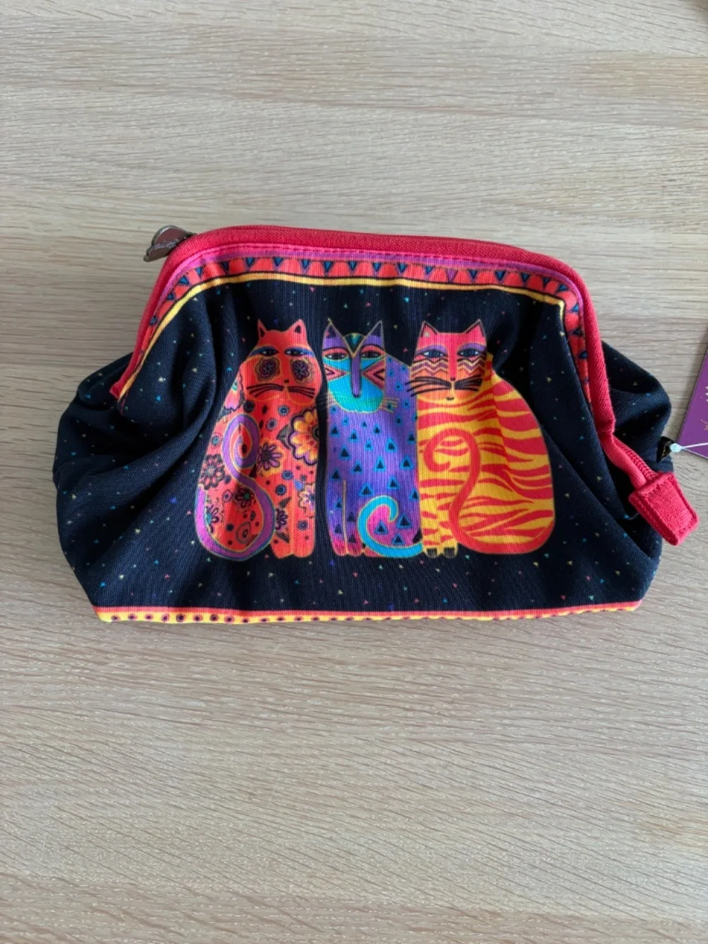 NWT Laurel Burch Cats Toiletry Cosmetic Bag
